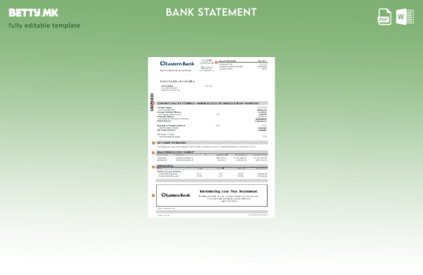 Модерен стил на шаблон за збор за извод од источна банка на САД